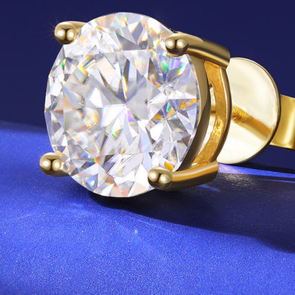 LUMIRA VVS Moissanite Studs view 5