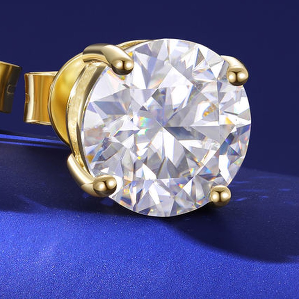 LUMIRA VVS Moissanite Studs view 4